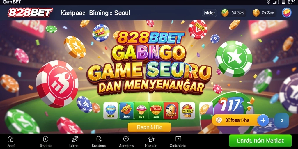 Tampilan utama gameplay 828BET dengan suasana Bingo yang mendebarkan.