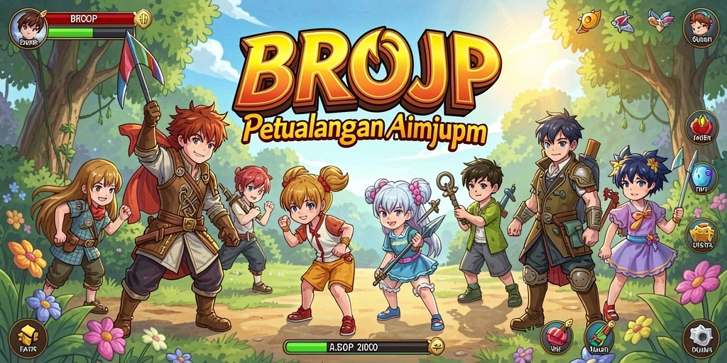 Tampilan gameplay BROJP menunjukkan aksi pertarungan yang memukau di dunia Anime.