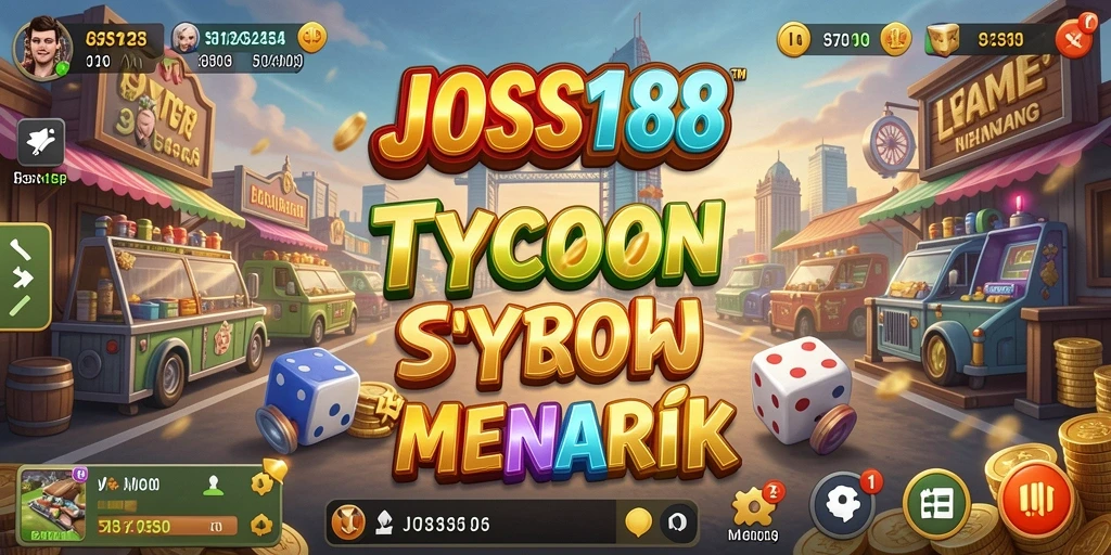 Screenshot utama JOSS188 menampilkan gameplay Tycoon yang seru.