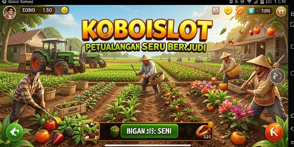 Tampilan gameplay KOBOISLOT yang menarik dan seru di dunia Farming.
