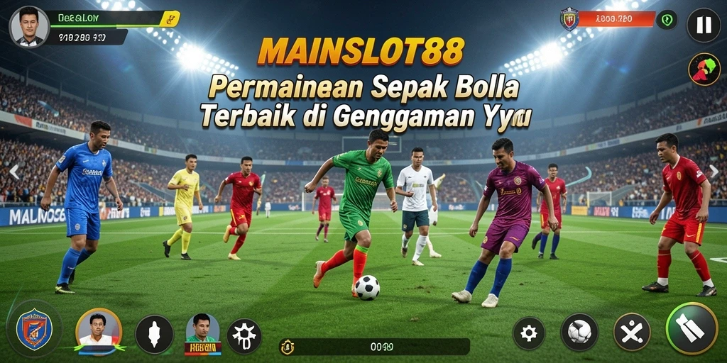 Gameplay seru MAINSLOT88 dengan aksi sepak bola menegangkan.