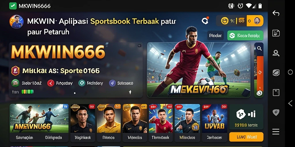 Tampilan utama <strong>MKWIN666</strong> menampilkan banyak opsi taruhan olahraga.