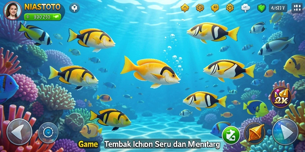 Tampilan gameplay menarik Tembak Ikan di NIASTOTO.