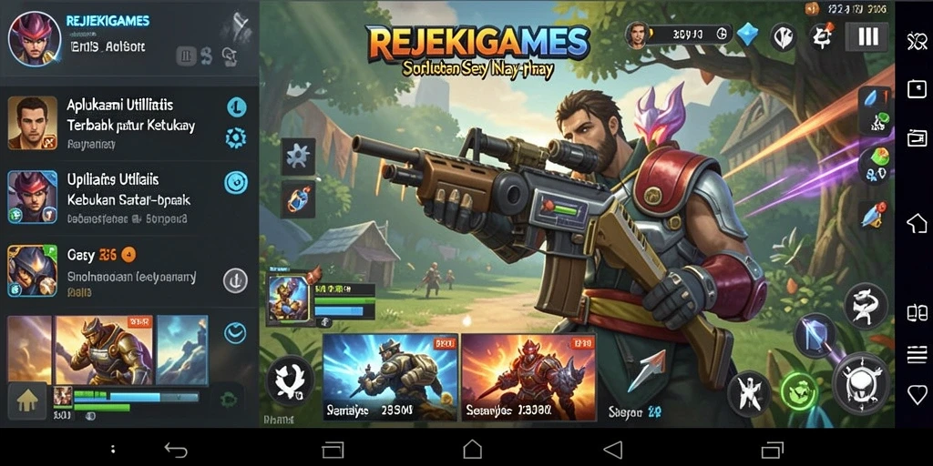Tampilan antarmuka REJEKIGAMES yang ramah pengguna dan fungsional.