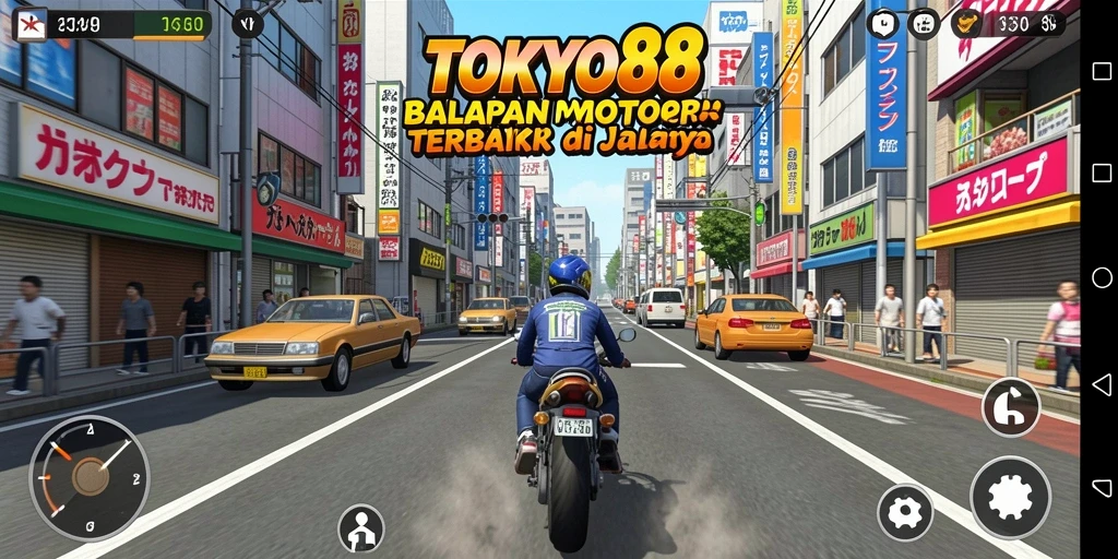 Tampilan menegangkan dari balapan motor di Tokyo yang memukau.