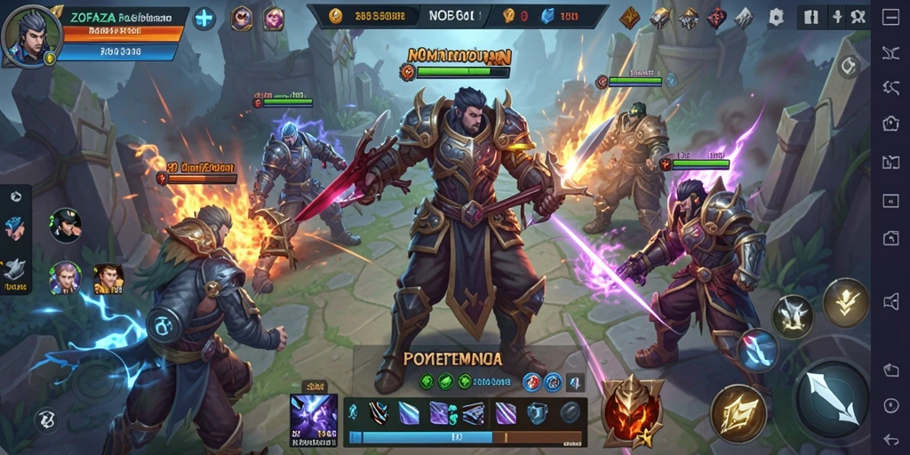 Gameplay seru dan menantang di ZOFAZA dengan aksi tim yang dramatis.